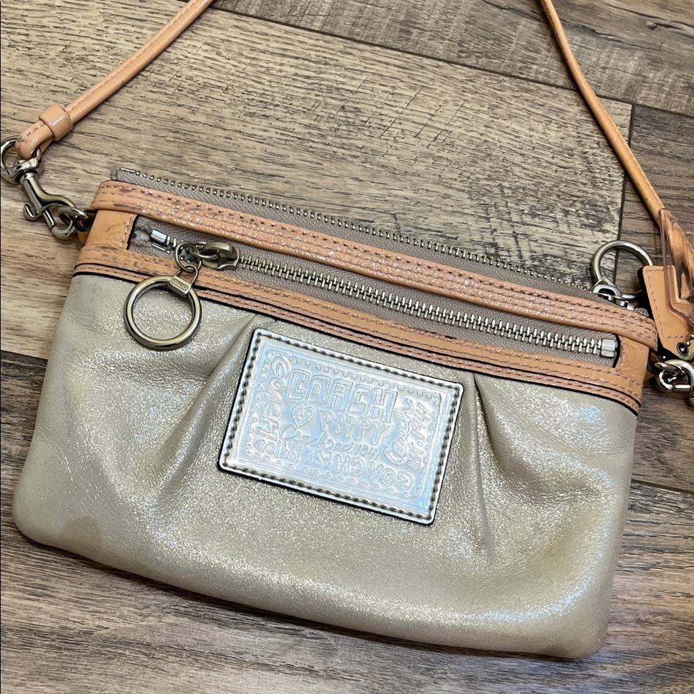 Coach poppy shimmer bag